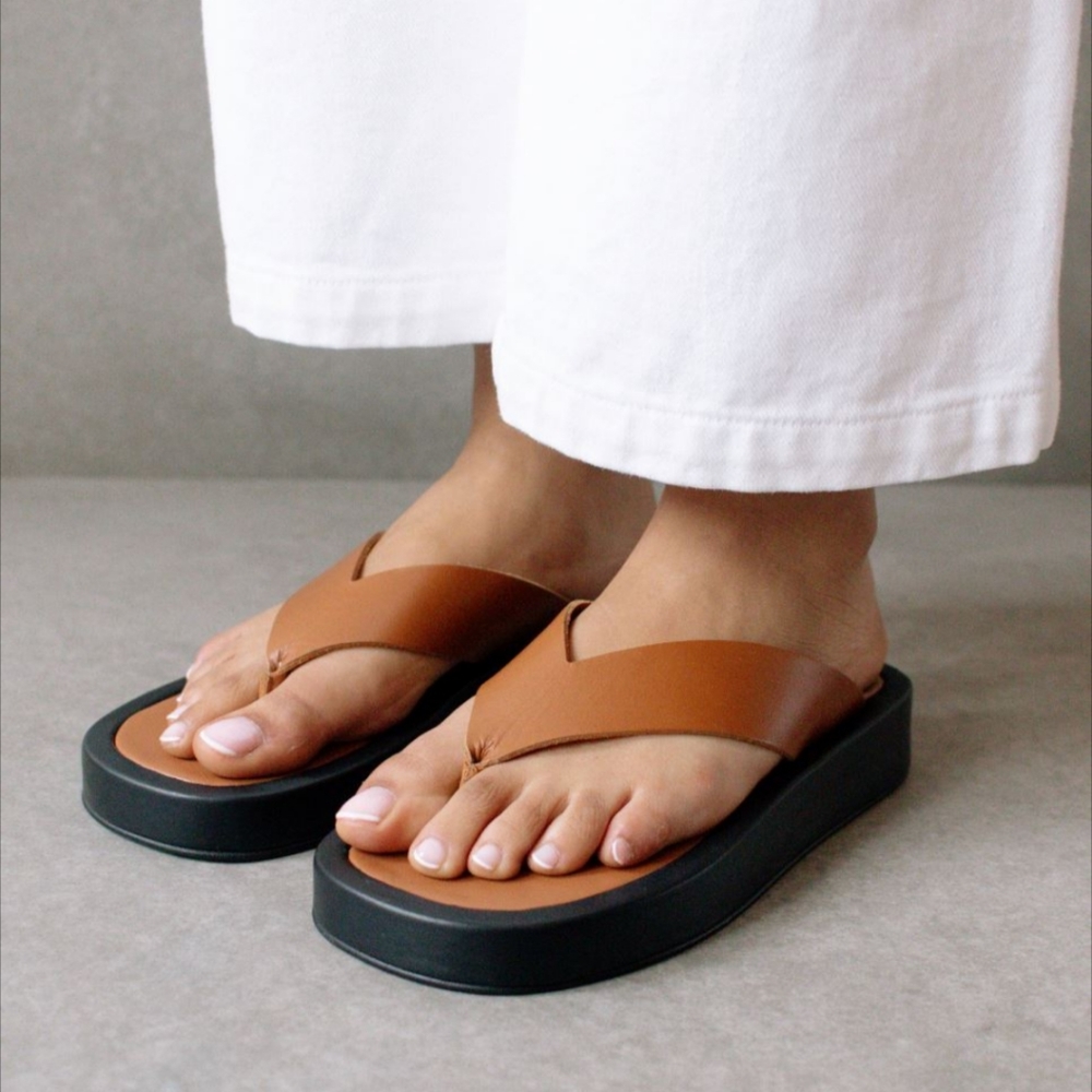 SOLD - ALOHAS Flip Flop Sandals in Overcast Tan. US size 10, EU 41